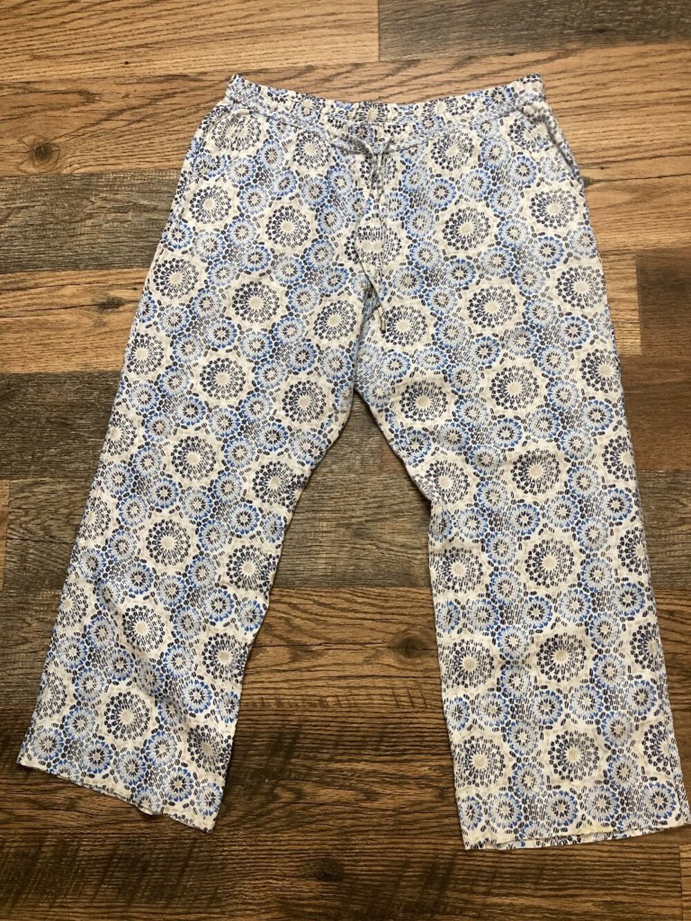 Tommy Bahama Womens Geometric Print Linen Pants W 36 L29